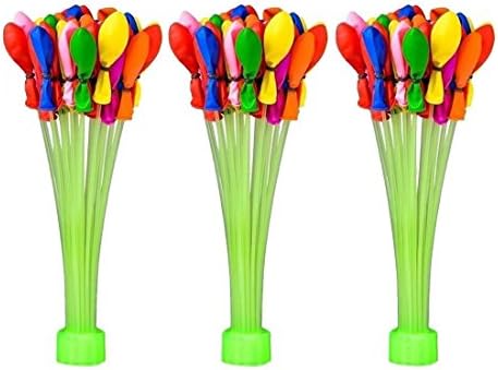 Acryls UK Ltd 111 pcs of Self sealing Water balloons 60 Seconds Fill &amp; Automatic 111 Tie Multi Colored Magic Water Balloons (111 Balloons)