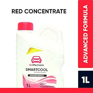 GoMechanic Smartcool Coolant Antifreeze Red Concentrate 1:3 for Passenger & Commercial Cars, 1L