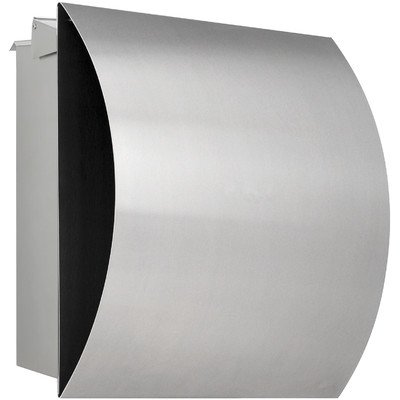 Preisvergleich Produktbild Max Knobloch Briefkasten Vegas aus gebürstetem Edelstahl Entnahme hinten 12 Liter