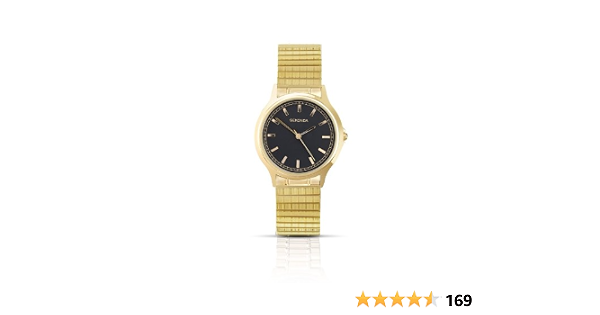 Gold Plated Expander Bracelet Watch 