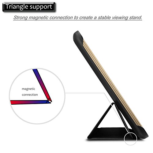 Xido Z90 / ACEPAD A96 10 Zoll (9.6″) Hülle Case- Infiland Ultra Dünn Tri-Fold Muschel PU Leder Schlank Superleicht Ständer Shell Cover Schutzhülle Etui Tasche für 9.6″ Android Tablet-PC Inklusive XIDO Z90 10 Zoll (9.6″) Tablet Pc, ACEPAD A96 10 Zoll (9.6″) Tablet PC, Artizlee 10 Zoll (9.6″) Tablet PC ATL-26(Überprüfen Sie bitte die Details der kompatibelen Tablet-Modell-Liste in Produktbeschreibung)(Schwarz) - 7