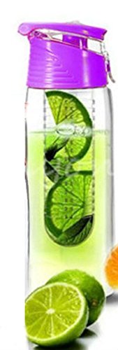 Glanz groß 800 ml Fruit Infusion Ziehen-Ei Saft Wasser Flasche Sport Gesundheit violett