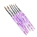 6Pcs Different Size Acrylic Nail Art Design Brush Set (NO.2,4,6,8,10,12)
