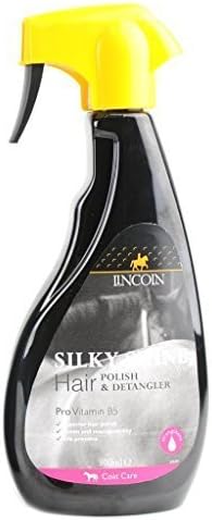 SILKY SHINELINCOLN 500ML SPRAY - A SUPERIOR HAIR POLISH AND DETANGLER WTH PROVITAMIN B5 FOR SUSTAINED CONDITION AND SHEEN FOR HORSES PONIES