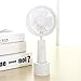 Produktbild USB-Lüfter am Schreibtisch Sommer Kreative LED-Leuchten Handheld Fans USB Wiederaufladbare Mini Portable Desktop Supplement Light Fan Tischventilator (Farbe : Weiß)