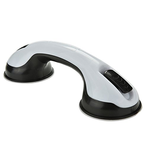 Haltegriff mit Saugnäpfen,, tragbar Unterstützung Grip Haltegriff, Sicherer Starke Sucker Helping Griff Hand Grip Handlauf für Kinder Alte Menschen halten Balance Schlafzimmer Badezimmer Zubehör – Schwarz - 4