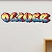 Personalised Graffiti Wall Sticker - Full Colour art decal - Any Name - Choice of sizes - Kids childs bedroom nursery