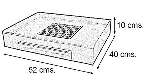 IMEX EL ZORRO Cajón Barbacoa para Obra, 52 x 40 x 10 cm, Gris FORJA
