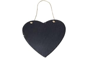 SANDRA RICH GMBH Schiefer-Herz Hänger 25 cm. Schieferherz zum Hängen und Beschriften. Steinherz Hochzeit Geschenk Dekoration