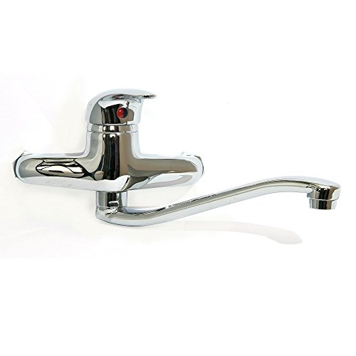 Küchen-Wand-Armatur zur Wandmontage mit schwenkbarem Auslauf