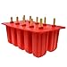 Produktbild 6SlonHy Wiederverwendbare Kunststoff Küche DIY Gefrorene Eisform Popsicle Maker Lolly Tray 10 Loch rot Regulär