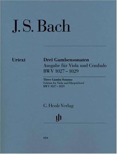 Sonatas for Viola da Gamba and Harpsichord BWV 1027-1029 - viola and harpsichord - (HN 684)