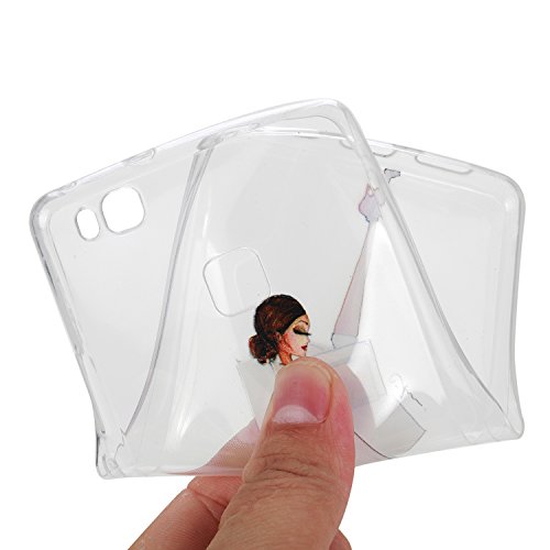 Huawei P9 Lite hülle,Huawei P9 Lite Case, Cozy Hut Kratzfeste Plating TPU Silicone Case Schutzhülle Ultra Dünn Tasche für mit Huawei P9 Lite Hülle Case Transparent – Mode Frau - 4