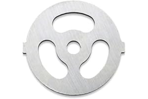 Zoegneer Fleischwolf Zubehör, Fleischwolf Klinge, Edelstahl Grinder Platte für Haushalt Fleischwolf (3 Löcher)