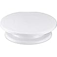 ECVV Cake Turntable Rotating, 11 Inch Turns Smoothly Revolving Cake Stand Cake Decorating Kit Display Stand Baking Tools Accessories Supplies for Cookies Cupcake (White)