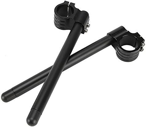 Anzene Fork Clip-ons Handle Bars CNC Riser Regular Handlebar for 1969-1982 Honda Suzuki Yamaha (33mm)
