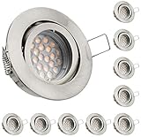 einbaustrahler hochvolt oder niedervolt 10x LEDANDO 5W LED Strahler GU10 Aluminium silber