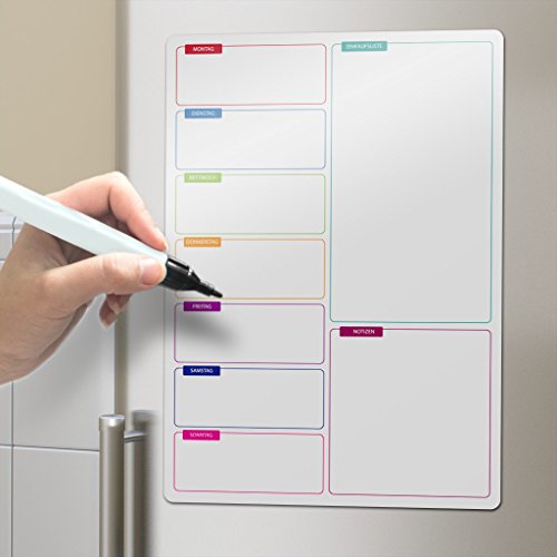 Balvi – Einkaufsliste Magnettafel für Kühlschranktür. Erstellen Sie Ihre Einkaufsliste. Filzstift und Löschfilz enthalten. Abmessungen 42×30 cm - 2
