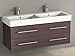 Produktbild Aqua Bagno Badmöbel 120 cm inkl. Keramik Doppelwaschtisch/Badezimmer Möbel inkl. Waschbecken Unterschrank Hacienda Braun
