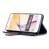 BONROY® Samsung Galaxy J5 Prime Hülle ,Maple Leaf Prägemuster Folio Schutzhülle Tasche PU Leder Schale Tasche Magnet Silikon Back Cover Etui Standfunktion Handytasche Slim-Schutzhülle Mit Karten /Geldscheinfach Handy Etui Flip Tasche Für Samsung Galaxy On5 (2016)/ J5 Prime - 