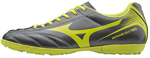 Mizuno Monarcida Neo AS, Scarpe da Calcio Uomo, Grigio (Dark Shadow/Lime Punch), 41 EU