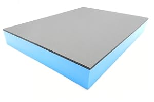 GUMMIFRITZ24DE Werkzeugeinlage Hartschaumstoff Systemeinlage Shadow Board Schaumeinlage für Werkzeugwagen, schwarz-blau 20-60 mmm dick (350 x 450 x 50 mm)