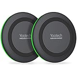 yootech 2 Pack Wireless Charger Qi-Certified 7.5W Wireless Charging Compatible with iPhone Xs MAX/XR/XS/X/8/8 Plus,10W for Galaxy S10/S10 Plus/S10E/S9,5W All Qi-Enabled Phones (No AC Adapter)