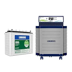 Luminous Inverter & Battery Combo with Tall Tubular Trolley Optimus 1250 Sine Wave Inverter, SC 18054 150 Ah (Blue)