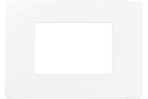 VIMAR 14653U.01 PLANA UP Placca naturalmente integrabile con Plana, 3 moduli, tecnopolimero, bianco