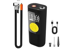 C-NUTS HEALTH Tyre inflator,Tyre inflator air compressor,5000mAh/12V/150 PSI, Preset Tyre Pressure & Auto Shutoff, car tyre pump,car tyre inflator,Motorbike,Bicycle,Inflatable ball/Bed/Boat