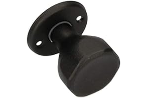 KOTARBAU® Bouton de Porte Tournant Noir Quincaillerie de Porte Poignée Acier Laqué 1 pièce Partie Supérieure Durable