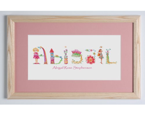 Baby name frame,personalised baby gift,fairy style