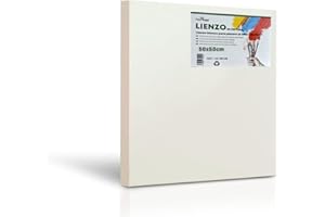 TIME HOME DEVELOPMENT Toile synthétique à peindre avec cadre épais - grande variété de tailles (50x50cm)