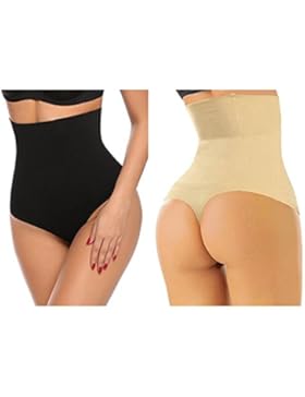 Srizgo Miederslip Damen Mieder String 2er Pack figurenformend mit Bauch Weg Effekt Miederpants Miederhose Butt...