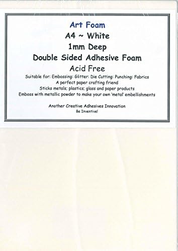 Creative Adhesives White A4 Art Foam Sheet (1mm Deep)