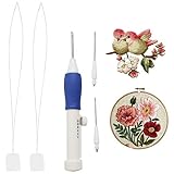 la aguja loca vecindario AGUJAS DE RECAMBIO: Nuestro kit viene con 2 agujas de recambio. Ambas miden 3,5cm. La herramienta mide 11,2cm , Incluye 1 Herramienta Punzón de Bordado, 2 agujas de recambio, 2 cable enhebrador