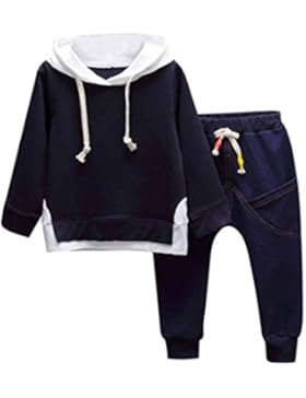 Kindermode Kinderkleidung Longra Baby Kinder Junge Mädchen Bekleidung mit Kapuze Druck Langarmshirt Hoodie + Jeans...