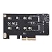 Produktbild JUNERAIN 2 Steckplätze Adapterkarte mit M Schlüssel PCI-EX4 und B Schlüssel für M.2 NGFF SSD
