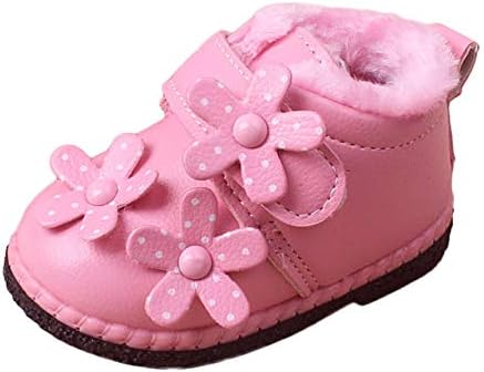 Kobay Unisex Baby Boot,Baby Infant Toddler Girls Boys Flower Winter Warm Shoes Snow Boots Sneakers Short Bootie