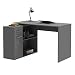 Produktbild CARO-Möbel Eckschreibtisch Schreibtisch Computertisch Lena, in Grau Anthrazit, mit Regal, 120 x 75 x 91,5 cm, Kinderschreibtisch