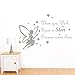 Fairy Wish Upon a Star Quote Childrens Wall Art Sticker - Art Vinyl Decal Stickers, Childrens Bedroom, Bathroom, Kitchen, Lounge, Easy to Apply, Free Applicator, Easy Peel - (Please Choose Your Size & Colour Using the Selection Boxes) - by Rubybloom Designs
