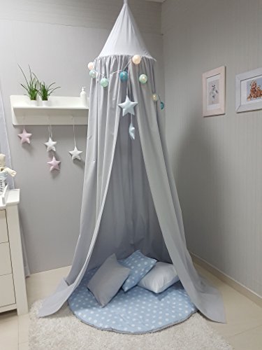 Babymajawelt® Spieldecke + 3 Kissen XXL, Krabbeldecke Spielteppich 120 cm weich gepolstert (blau)