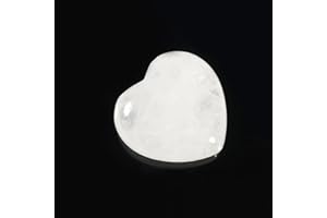 Soulnioi White Jade Heart Love Carved Palm Worry Stone Pocket Stone