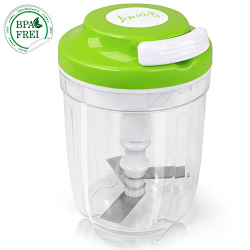 Amazy Gemüseschneider – Die perfekte Küchenhilfe zum Zerkleinern von Obst, Gemüse, Nüssen oder Kräutern (0,7 Liter)