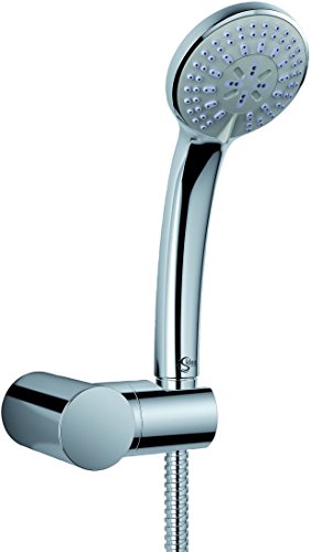 Ideal Standard B9507AA Handbrause Set Idealrain verchromt S3 mit 3-Funktions-Handbrause, ø 8 cm