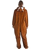 Superweicher Schlafanzug-Overall - Fuchs - Braun/Weiß 48/50 - 