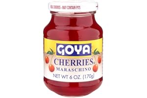 PUREGRO GOYA Cherries MARASCHINO 170g | NET WT 6oz | PACK OF 1 | Cherry For Old-Fashioned Cocktails | Cherries in a Natural Syrup.