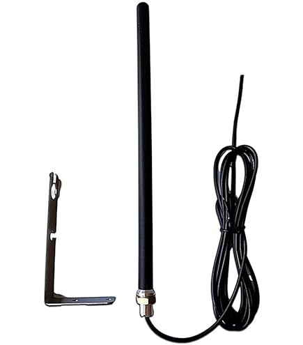 TK Star 433.92 433 434 MHz outdoor antenna with 5 m cable compatible with Homentry Hörmann Liftmaster Novoferm standard steel garage door drive receiver reception amplification