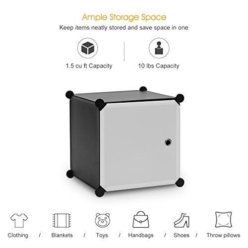 LANGRIA Stufenregal 9-Kubus Regalsystem Lagerregal Kleiderschrank Garderobenschrank für Kleidung, Schuhe, Spielzeug und Bücher - 6