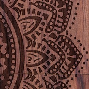 kwmobile Funda dura de madera palo de rosa para Samsung Galaxy S7 edge Carcasa protectora de m  vil Dise  o Flor a la mitad en marr  n oscuro